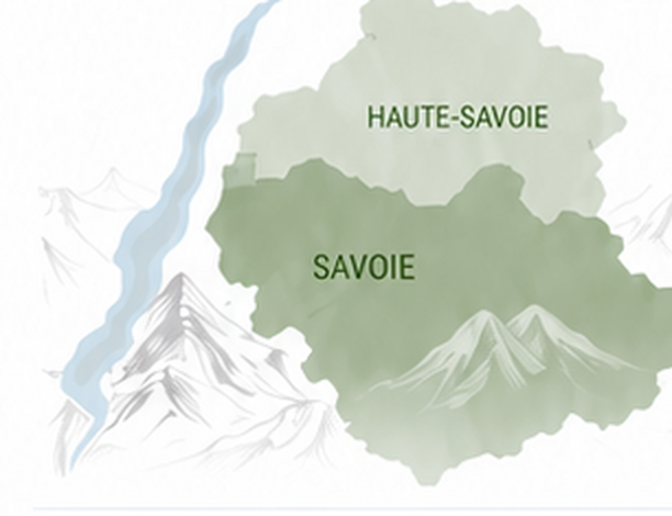Carte de la Savoie et de la Haute-Savoie